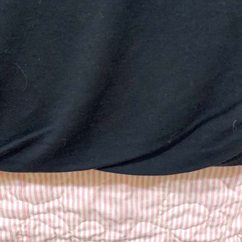 Black straight skirt with bubble hem - Picture 3 of 5